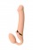 Телесный безремневой вибрострапон Vibrating Bendable Strap-On L - Strap-on-me - купить с доставкой в Евпатории