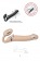 Телесный безремневой вибрострапон Vibrating Bendable Strap-On L - Strap-on-me - купить с доставкой в Евпатории