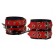Красно-чёрные наручники из кожи - Sitabella - купить с доставкой в Евпатории