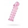Гелевая розовая насадка на фаллос с шипами - 12 см. - Toyfa Basic - в Евпатории купить с доставкой