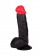Чёрный фаллоимитатор с красной головкой - 17 см. - LOVETOY (А-Полимер) купить с доставкой в интернет-магазине Orgasmix в Евпатории Чёрный фаллоимитатор с красной головкой - 17 см. - LOVETOY (А-Полимер)