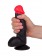 Чёрный фаллоимитатор с красной головкой - 17 см. - LOVETOY (А-Полимер) купить с доставкой в интернет-магазине Orgasmix в Евпатории Чёрный фаллоимитатор с красной головкой - 17 см. - LOVETOY (А-Полимер)
